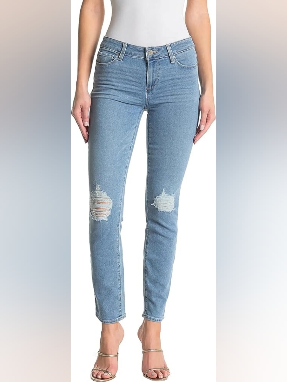 29 Paige Skyline Ankle‎ Peg Serena Medium Wash Jeans